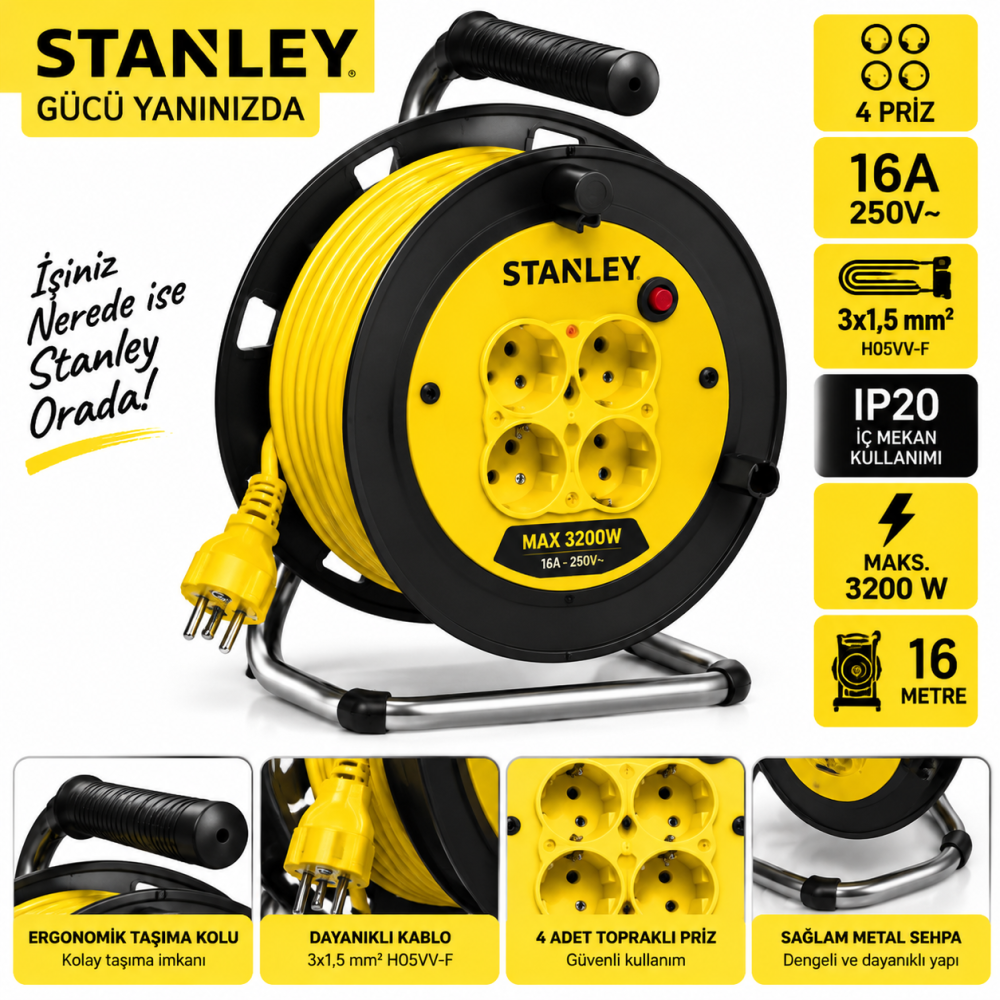 Stanley PC509 250Kg Profesyonel Paket Taşıma Arabası
