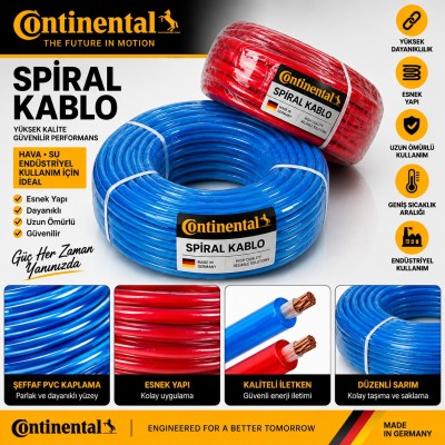 Continental Kırmızı 8x15 20 Bar Kaynak Hortumu 100 Metre