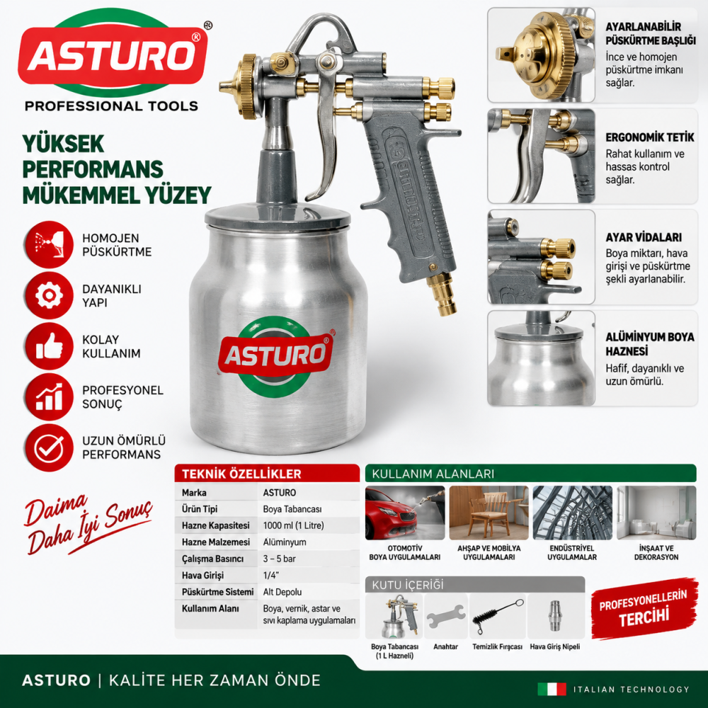 Asturo Boya Tabanca G70 Alttan Depo 18 mm