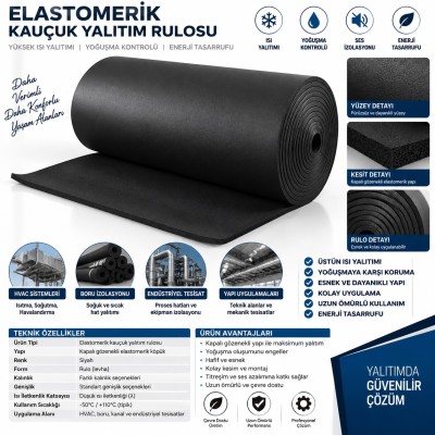ODE R-FLEX STD  32MM  6METRE FOLYOLU İZOLE RULO