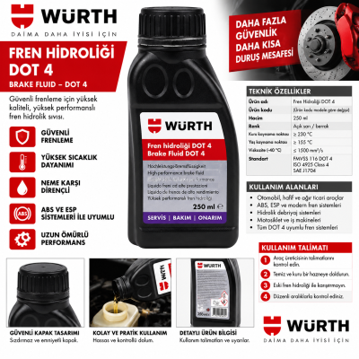 Würth Fren hidroliği DOT 4