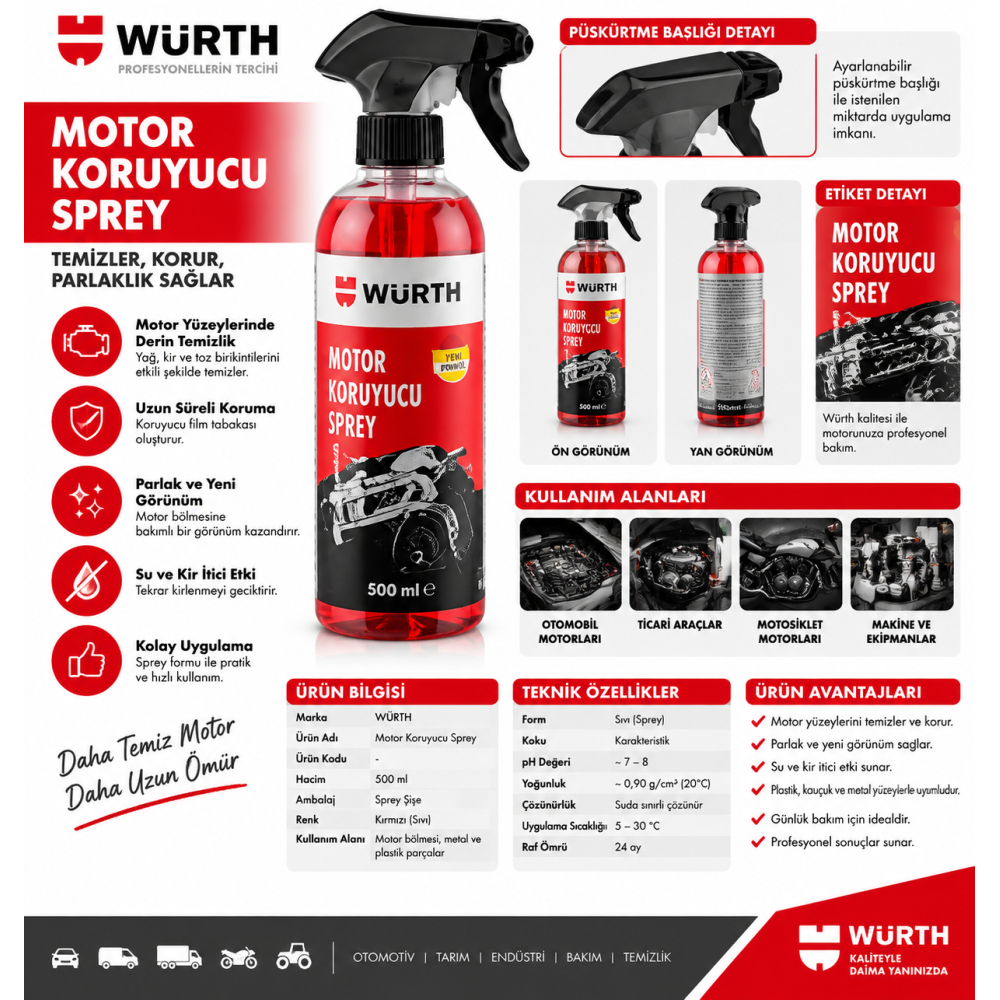WÜRTH BÖCEK TEMİZLEYİCİ 400ML