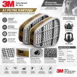3M 6055 Gaz ve Buhar Filtresi 1 Çift