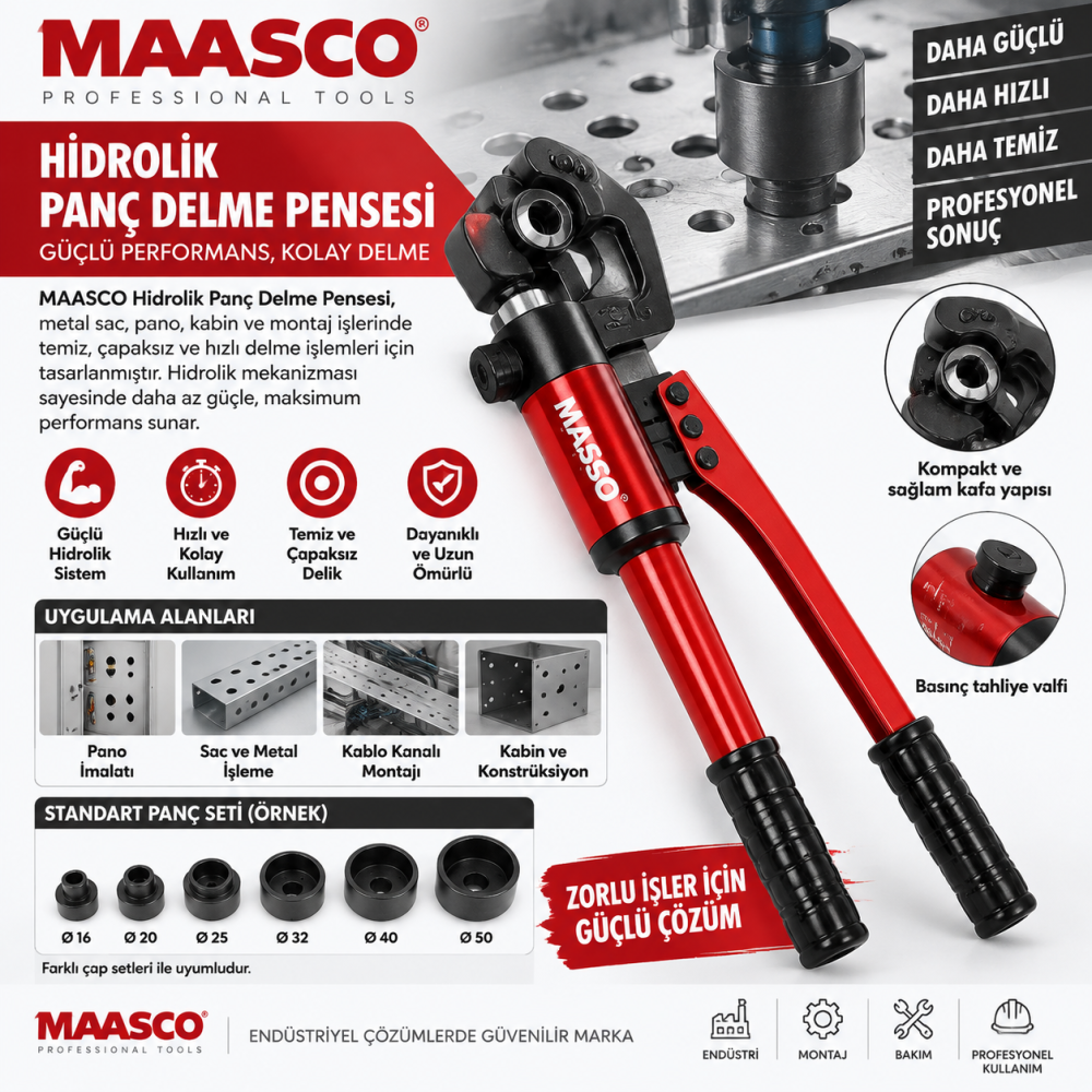 Hidrolik Panç delme pensesi  MAASCO