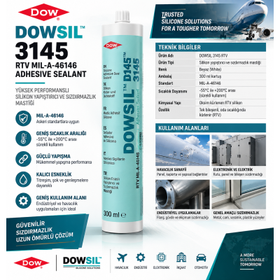 DOWSIL  3145 RTV Mil-A-46146 Adhesive  Sealant 300 ml