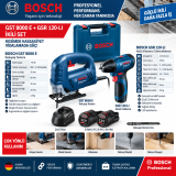 BOSCH GST 8000 E  GSR 120-LI İkili Set