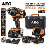 Aeg Bss 18Htf12Bl-502C Darbeli Somun Sıkma 50 Ah 1220 Nm
