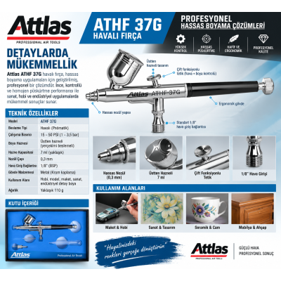 Attlas ATHF 37G Havalı Fırça