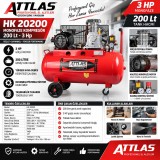 Attlas Hk 20200 Monofaze Kompresör 200 Lt 3Hp