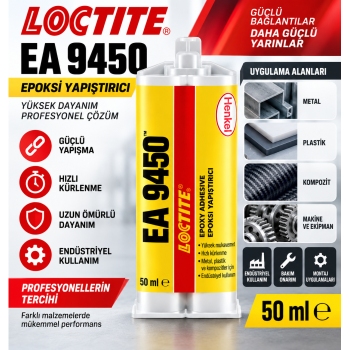 Loctite EA 9450 Epoksi Yapıştırıcı Set 50 Ml