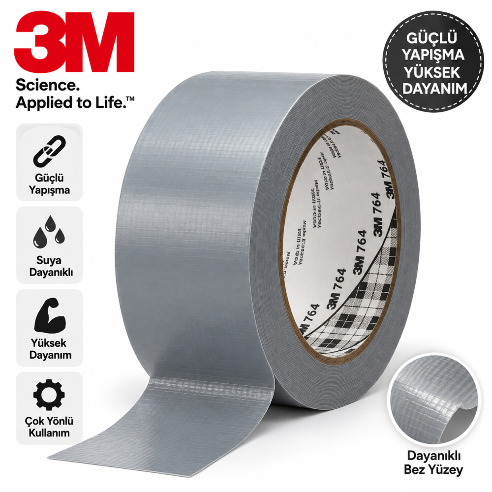 3M 764i Yer İşaretleme Bantı Gri 50mm*33mt