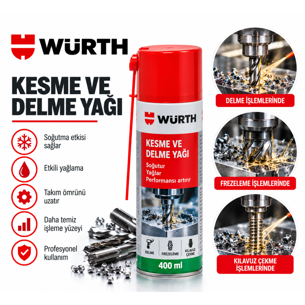 WÜRTH DELME-KESME YAĞI 400ML
