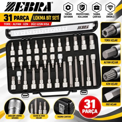 WÜRTH 1/2" LOKMA BİTS UÇ SETİ ALLEN-TX-XZN-31P