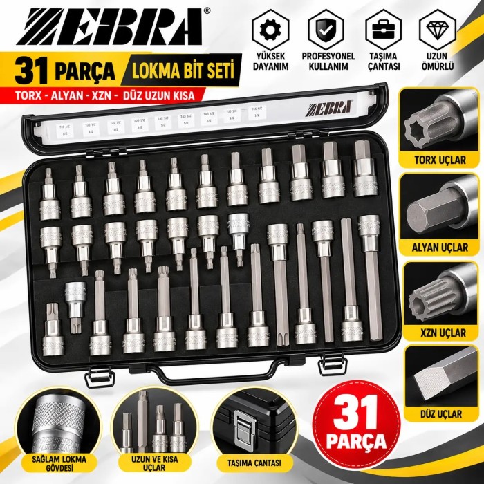 WÜRTH 1/2" LOKMA BİTS UÇ SETİ ALLEN-TX-XZN-31P