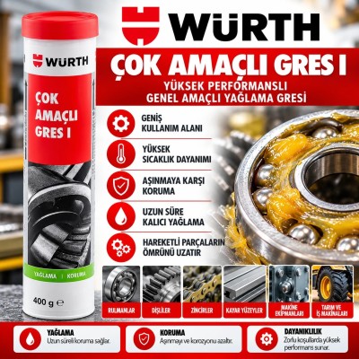 WÜRTH ÇOK AMAÇLI GRES SARI 400GR