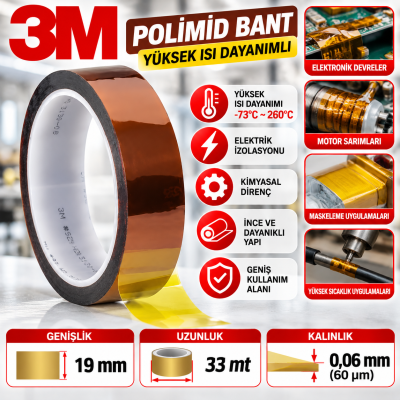 3M ET92 Poliamid Film Bant 16mm*33mt