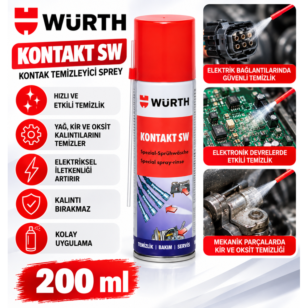 WÜRTH KONTAKT SW-YIKAMA SPREYİ 200ML