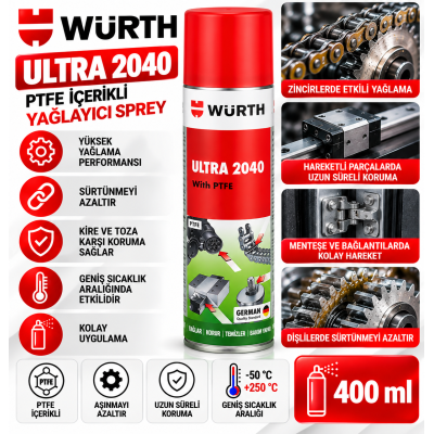 WÜRTH INOX-PASLANMAZ ÇELİK SPREY 400ML