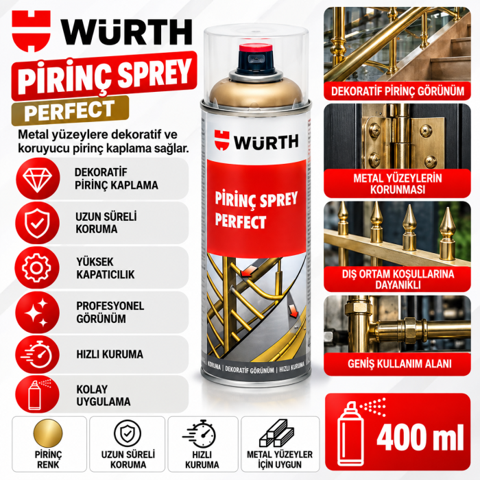 WÜRTH PİRİNÇ SPREY PERFEKT 400ML