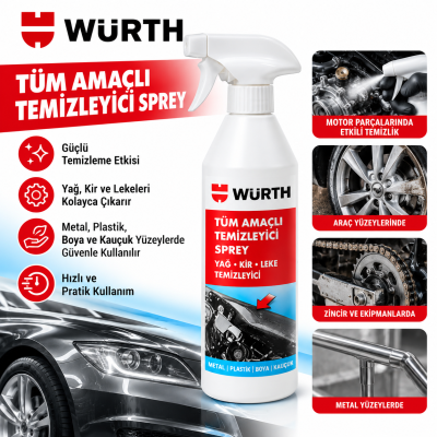 WÜRTH KOKPİT KORUMA VE BAKIM 500ML  12 Adet