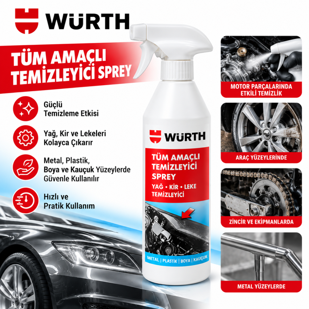WÜRTH KOKPİT KORUMA VE BAKIM 500ML  12 Adet