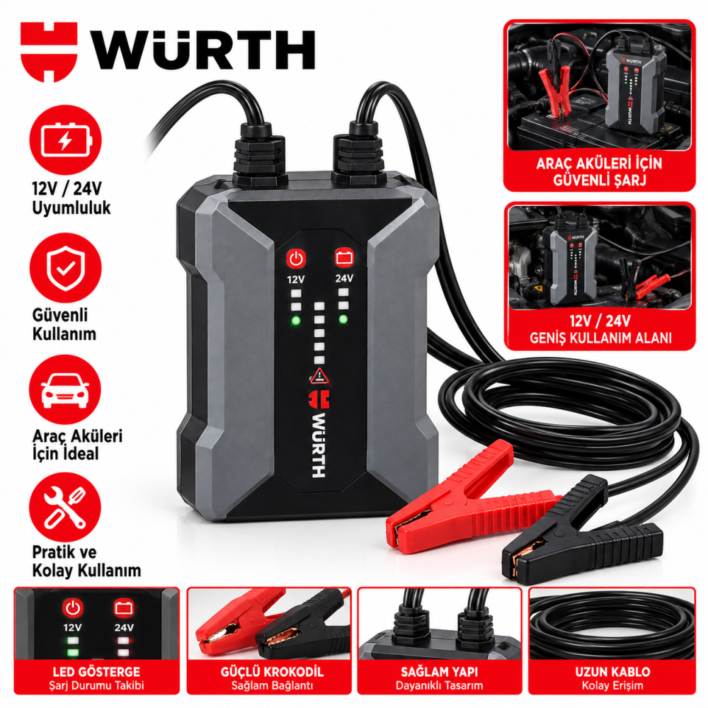 Würth AKÜ TAKVİYE CİHAZI LB1000 LIION 12V