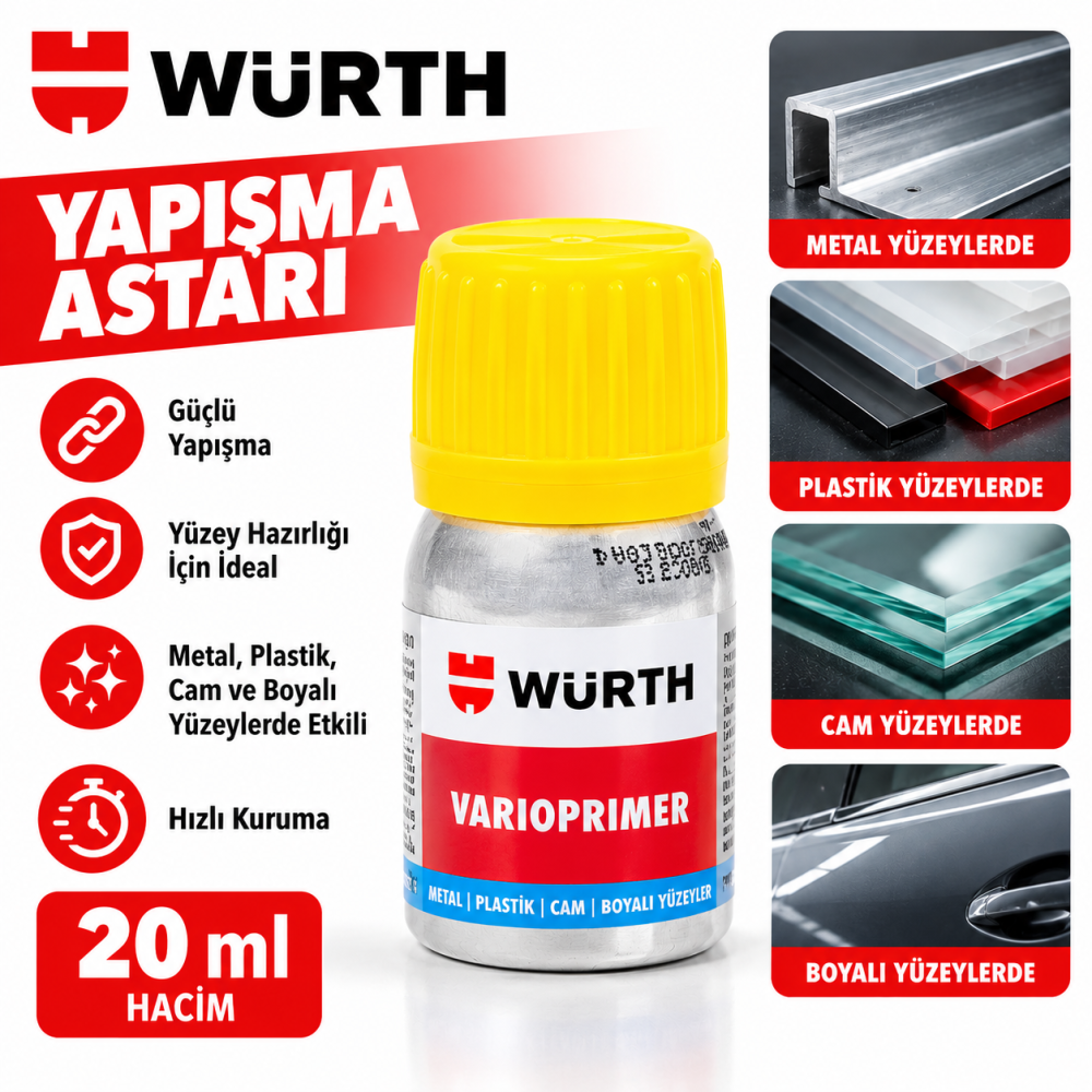 Würth CAM YAPIŞTIRMA MACUNU PRİMERİ 20ML