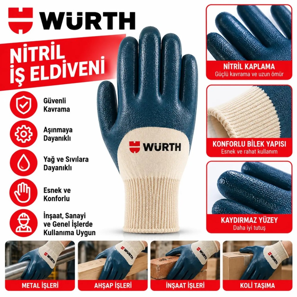 Würth İş güvenlik eldiveni mekanikçi ECO