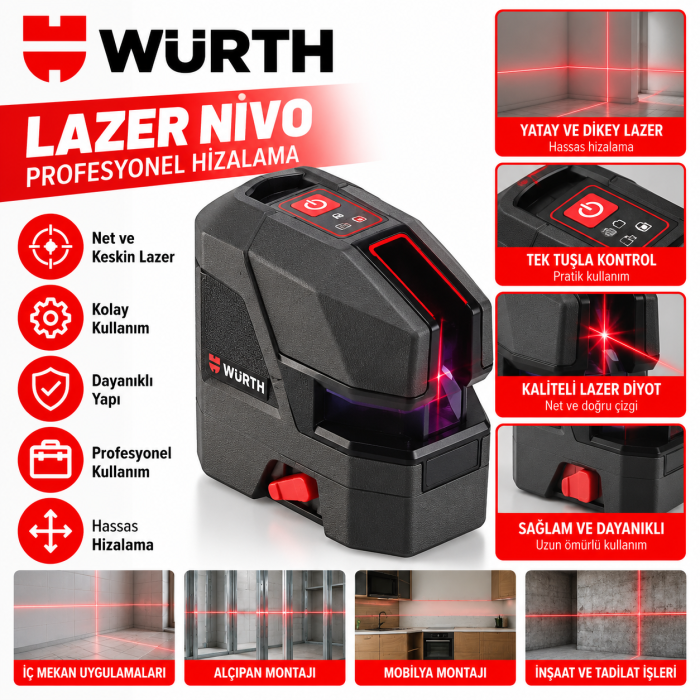 Würth Nokta ve çizgi lazeri PLL 18