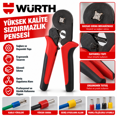 WÜRTH Yüksük Sıkma Pensesi