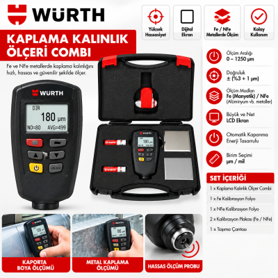 Würth Kaplama kalınlık ölçeri Combi