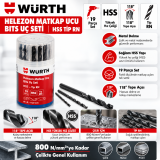 Würth Helezon matkap ucu bits uç seti HSS tip RN
