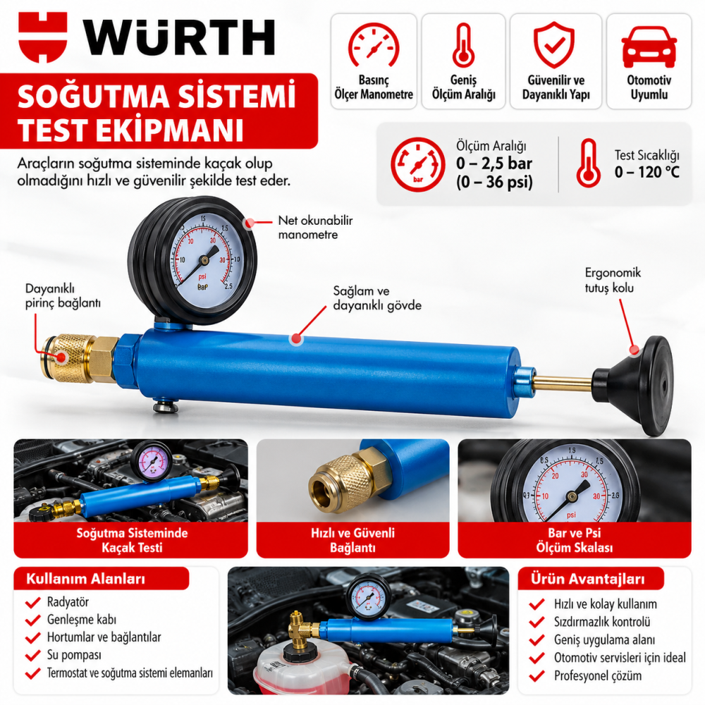 Würth Soğutma sistemi test ekipmanı