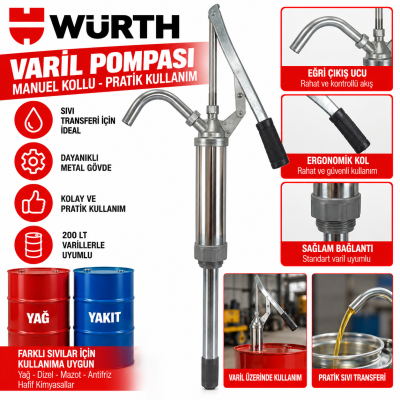 WÜRTH Tulumba Tipi Varil Transfer Pompası