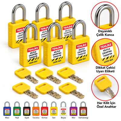 Kompakt Alüminyum Kancalı Safekey Kilit