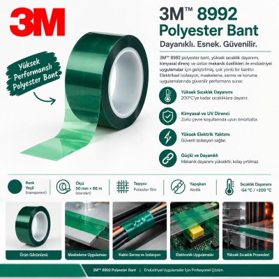 3M 8992 polyester bant