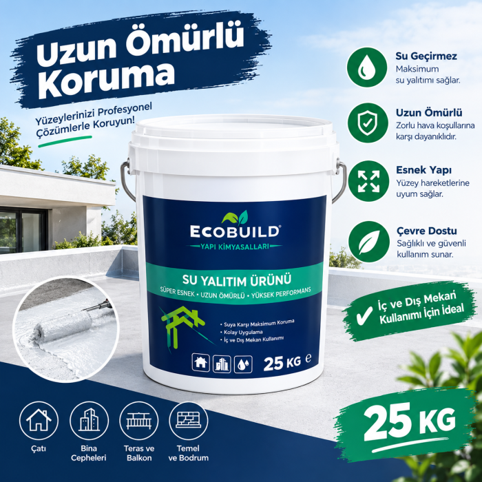 Bostik Aquaroll Pu Mono Pu Esaslı Su Yalıtım Kaplaması 25 Kg