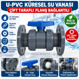 U-Pvc Küresel Su Vanası Çift Taraf Flanş Bağlantılı