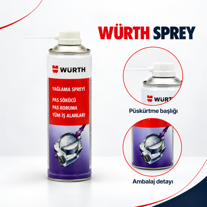 Würth Benzinli Motor Boğaz Kelebeği 500 Ml