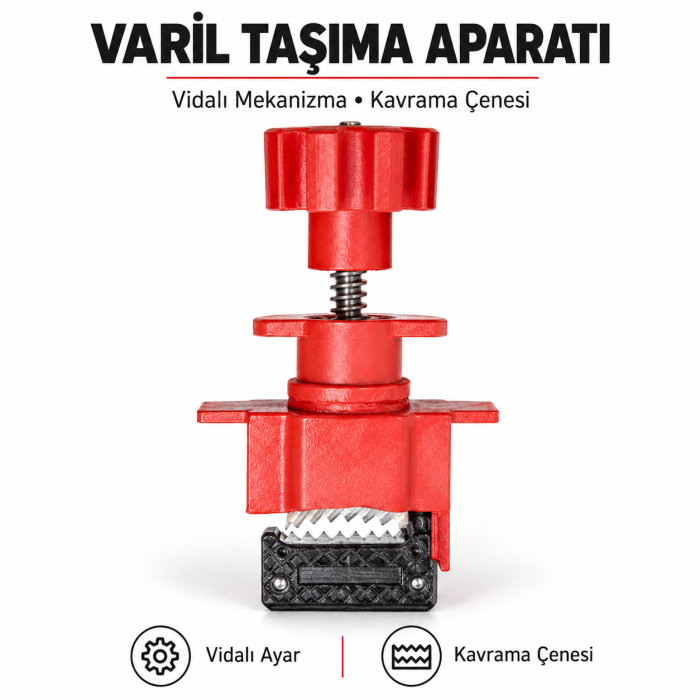 Small Universal Valve Lockout Base Clamping Unit