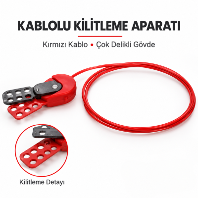 SAFELEX Çok Amaçlı Kablo Kilidi 20 m