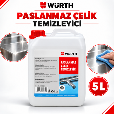 WÜRTH PASLANMAZ ÇELİK TEMİZLEYİCİ 5LT