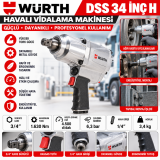 Würth Havalı vidalama makinesi DSS 34 inç H
