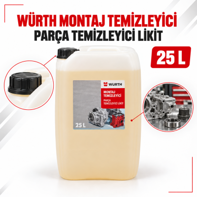 WÜRTH MONTAJ TEMİZLEYİCİ PARÇA TEMİZLEYİCİ LİKİT 25 LT