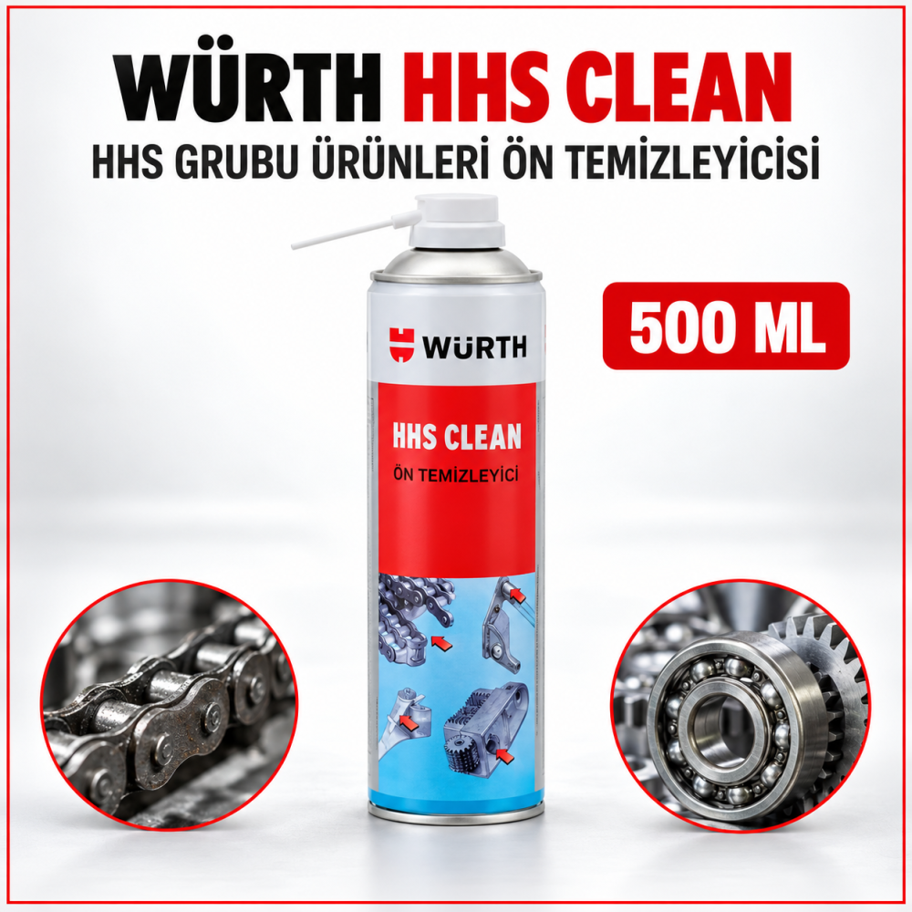 WÜRTH HHS GRUBU ÜRÜNLERİ ÖN TEMİZLEYİCİSİ HHS CLEAN 500 ML