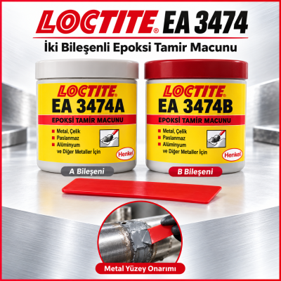 LOCTITE EA 3474 Mineral Dolgulu Aşınmaya Dayanıklı Macun 500 gr