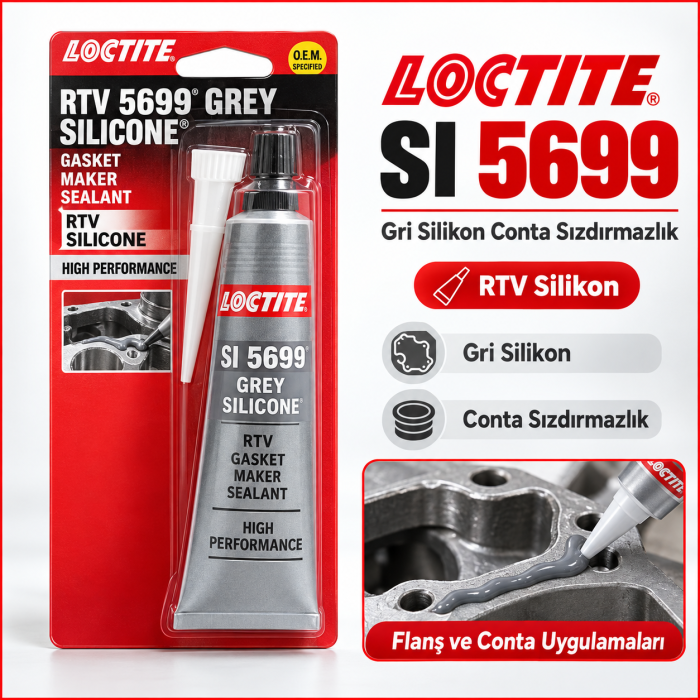 LOCTITE SI 5699 CONTA SİLİKONU GRİ 80 ML
