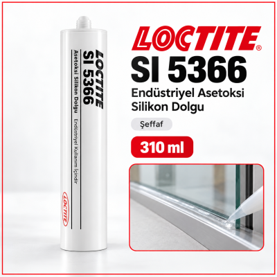 LOCTITE SI 5366 Endüstriyel Asetoksi Silikon Dolgu Şeffaf 310 ml