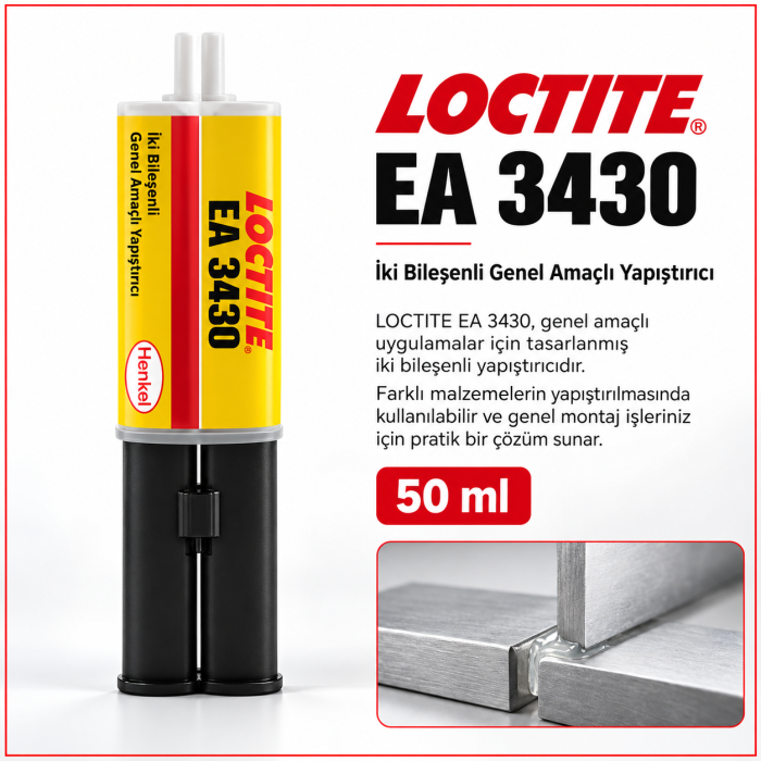 LOCTITE EA 3430 İki Bileşenli Genel Amaçlı Yapıştırıcı 50 gml