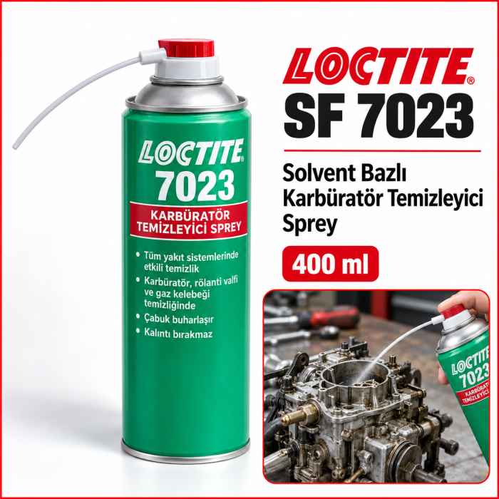 Loctite Sf 7023 Solvent Bazlı Karbüratör Temizleyici Sprey 400 Gml